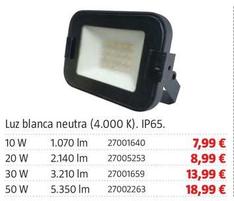 Oferta de Luz Blanca Neutra (4.000 K). IP65.  por 7,99€ en BAUHAUS