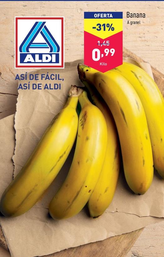 Oferta de Banana por 0,99€ en ALDI