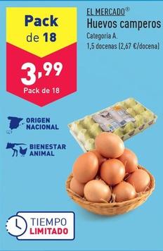 Oferta de El Mercado - Huevos Camperos por 3,99€ en ALDI