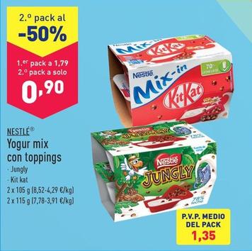 Oferta de Nestlé - Yogur Mix Con Toppings por 1,79€ en ALDI