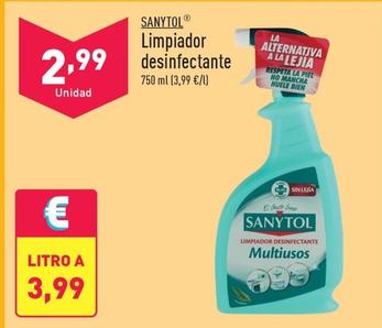 Oferta de Sanytol - Limpiador Desinfectante por 2,99€ en ALDI