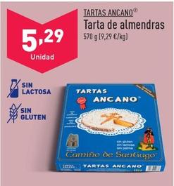 Oferta de Tartas Ancano - Tarta De Almendras por 5,29€ en ALDI