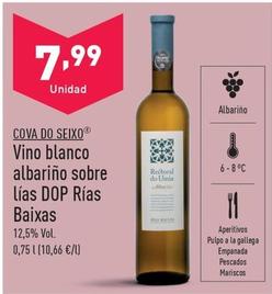 Oferta de Cova Do Seixo - Vino Blanco Albarino Sobre Lias DOP Rias Baixas por 7,99€ en ALDI