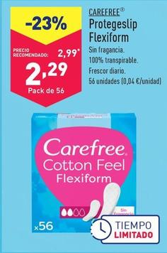 Oferta de Carefree - Protegeslip Flexiform por 2,29€ en ALDI