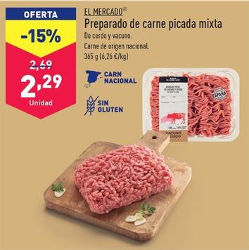 Oferta de El Mercado - Preparado De Carne Picada Mixta por 2,29€ en ALDI