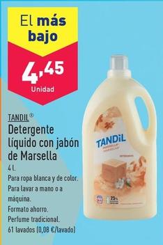 Oferta de Tandil - Detergente Liquido Con Jabon De Marsella por 4,45€ en ALDI