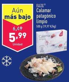 Oferta de Flete - Calamar Patagonico Limpio por 5,99€ en ALDI