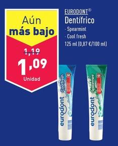 Oferta de Eurodont - Dentifrico por 1,09€ en ALDI