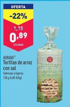 Oferta de Aurada - Tortitas De Arroz Con Sal por 0,89€ en ALDI