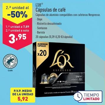 Oferta de L'or - Cápsulas De Café por 7,89€ en ALDI