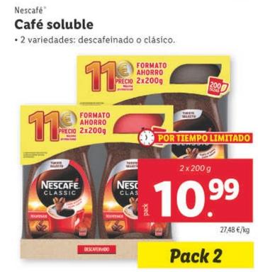 Oferta de Nescafé - Cafe Soluble por 10,99€ en Lidl