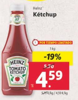 Oferta de Heinz - Ketchup por 4,59€ en Lidl