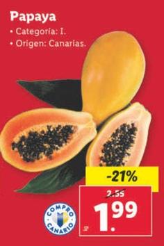 Oferta de Papaya por 1,99€ en Lidl