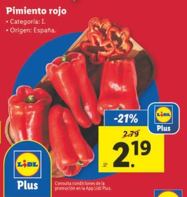 Oferta de Pimiento Rojo por 2,19€ en Lidl