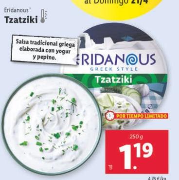 Oferta de Eridanous - Tzatziki por 1,19€ en Lidl