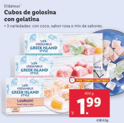 Oferta de Eridanous - Cubos De Golosina Con Gelatina por 1,99€ en Lidl