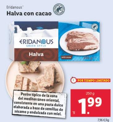 Oferta de Eridanous - Halva Con Cacao por 1,99€ en Lidl