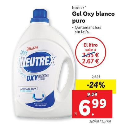 Oferta de Neutrex - Gel Oxy Blanco Puro por 6,99€ en Lidl
