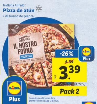 Oferta de Trattoria Alfredo - Pizza De Atun por 3,39€ en Lidl