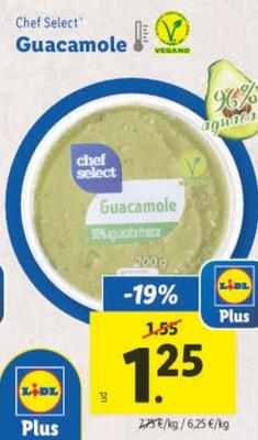 Oferta de Chef Select - Guacamole por 1,25€ en Lidl