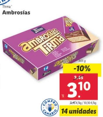 Oferta de Tirma - Ambrosias por 3,1€ en Lidl