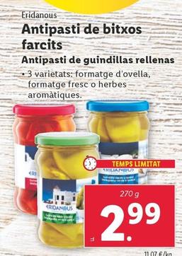 Oferta de Eridanous - Antipasti De Guindillas Rellenas por 2,99€ en Lidl