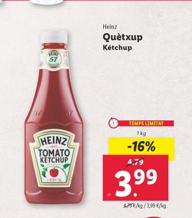 Oferta de Heinz - Ketchup por 3,99€ en Lidl