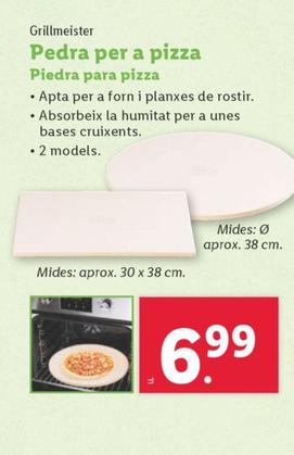 Oferta de Grillmeister - Piedra Para Pizza por 7,79€ en Lidl