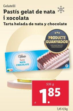Oferta de Gelatelli - Tarta Helada De Nata Y Chocolate por 1,85€ en Lidl