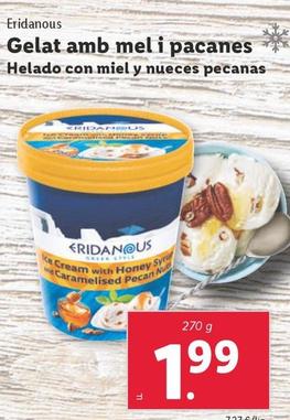Oferta de Eridanous - Helado Con Miel Y Nueces Pecanas por 1,99€ en Lidl