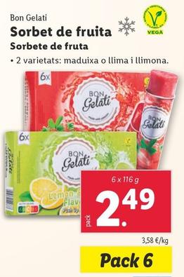 Oferta de Bon Gelati - Sorbete De Fruta por 2,49€ en Lidl