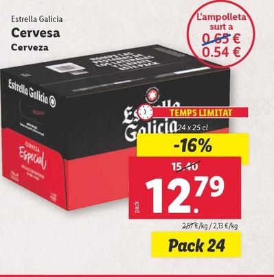 Oferta de Estrella Galicia - Cerveza por 12,79€ en Lidl