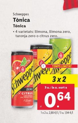 Oferta de Schweppes - Tonica por 0,64€ en Lidl