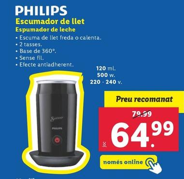 Oferta de Philips - Espumador De Leche por 64,99€ en Lidl