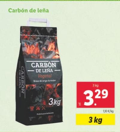 Oferta de Carbón De Leña por 3,29€ en Lidl