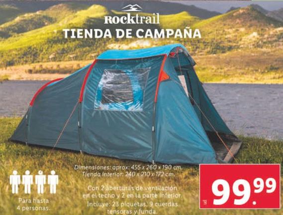 Oferta de Rocktrail - Tienda De Campana por 99,99€ en Lidl