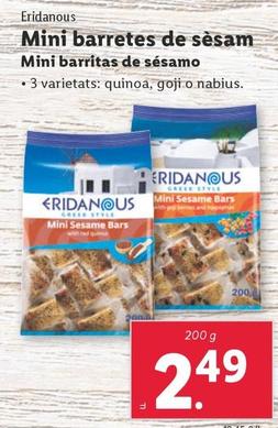 Oferta de Eridanous - Mini Barritas De Sesamo por 2,49€ en Lidl