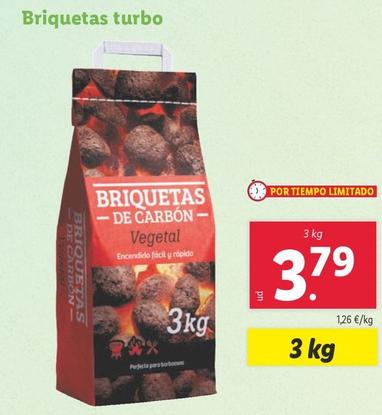 Oferta de Briquetas Turbo por 3,79€ en Lidl