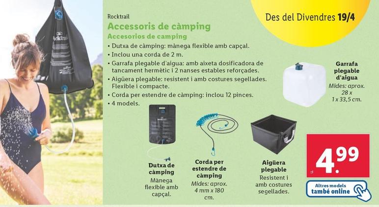 Oferta de Rocktrail - Accesorios De Camping por 4,99€ en Lidl