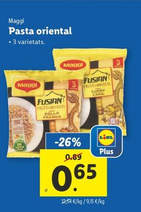 Oferta de Maggi - Pasta Oriental por 0,65€ en Lidl