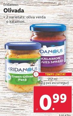 Oferta de Eridanous - Olivada por 0,99€ en Lidl