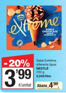 Oferta de Nestlé - Gelat Extrême Diferents Tipus por 3,99€ en SPAR Fragadis
