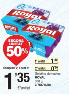 Oferta de Royal - Gelatina De Nabius por 1,8€ en SPAR Fragadis