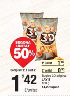 Oferta de Patatas fritas por 1,89€ en SPAR Fragadis