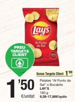 Oferta de Lay's - Patates "Al Punto De Sal" O Bocabits por 1,89€ en SPAR Fragadis