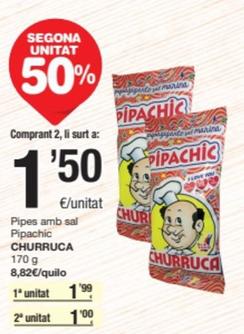 Oferta de Churruca - Pipes Amb Sal Pipachic por 1,99€ en SPAR Fragadis