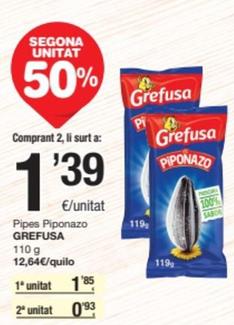 Oferta de Piponazo - Pipes por 1,85€ en SPAR Fragadis