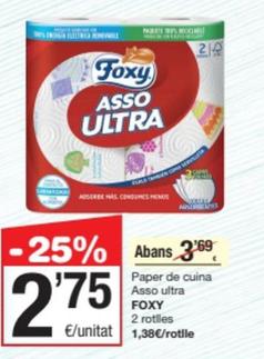 Oferta de Foxy - Paper De Cuina Asso Ultra por 2,75€ en SPAR Fragadis