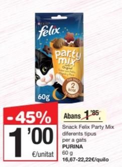Oferta de Comida para gatos por 1€ en SPAR Fragadis