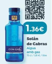 Oferta de Solán De Cabras - Aigua Amb Gas por 1,36€ en SPAR Fragadis